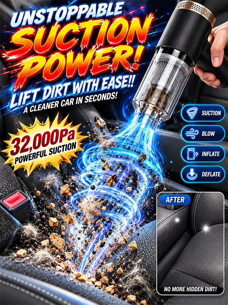 [32000pa suction power] High-power cordless vacuum cleaner
