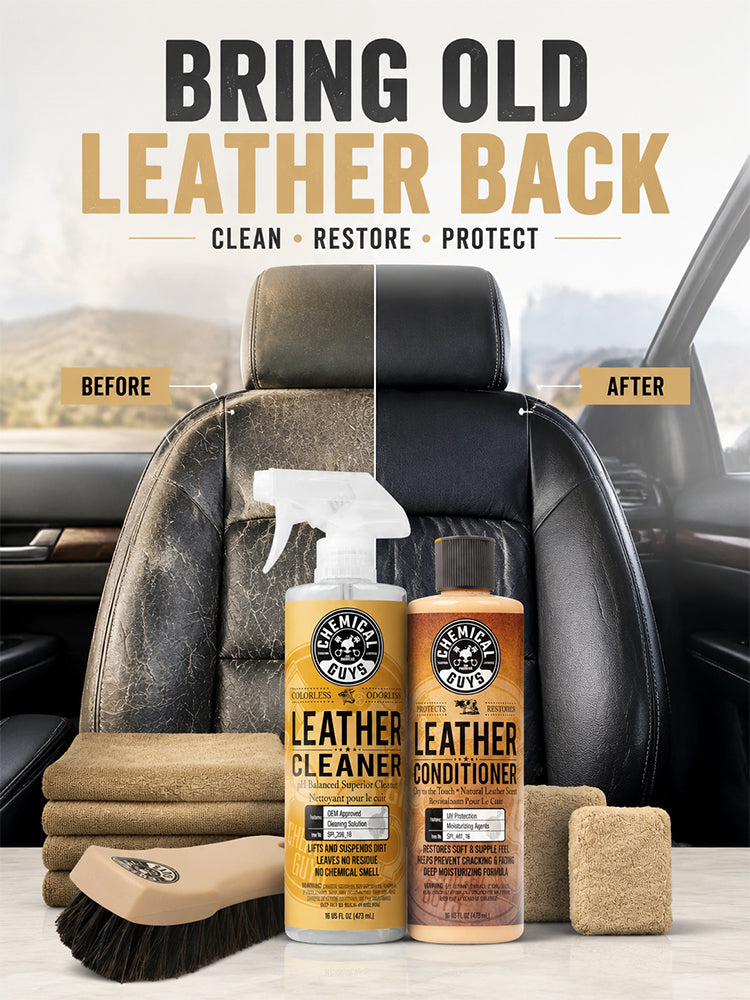 Chemical Guys Complete Interior Detailing Kit - Made for Automotive Leather