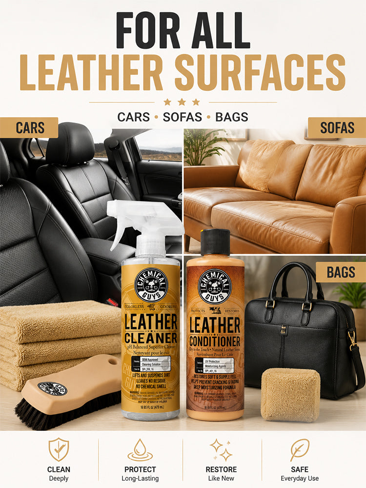 Chemical Guys Complete Interior Detailing Kit - Made for Automotive Leather