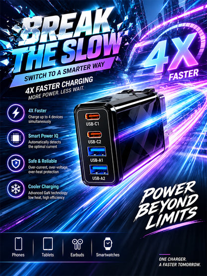 65W 4-in-1 travel charger⚡