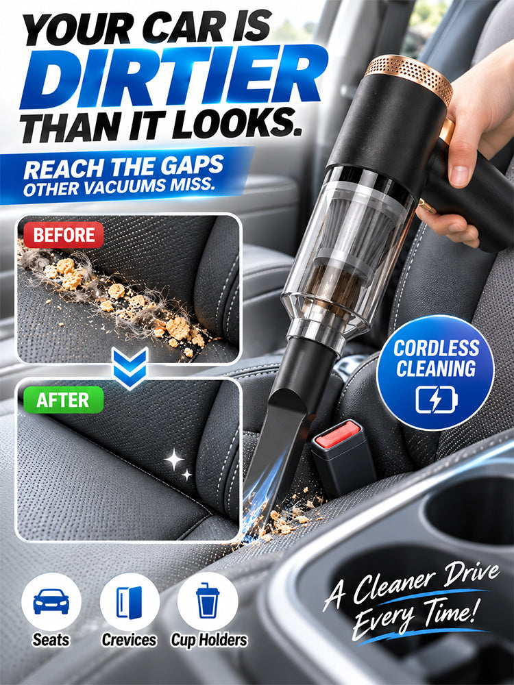 [32000pa suction power] High-power cordless vacuum cleaner