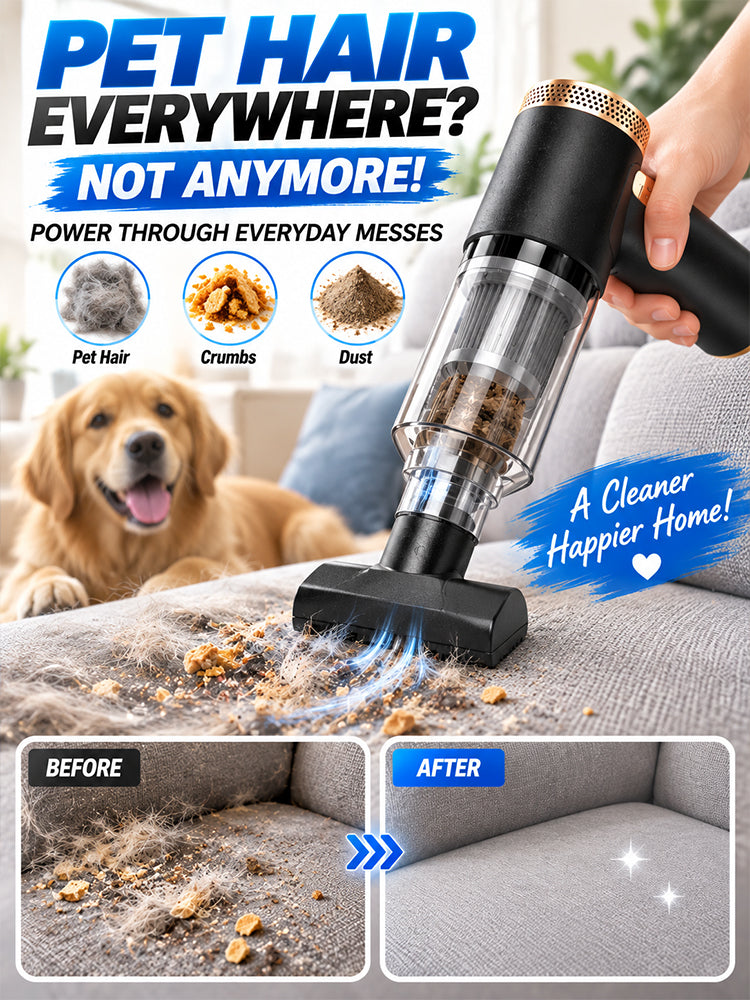 [32000pa suction power] High-power cordless vacuum cleaner