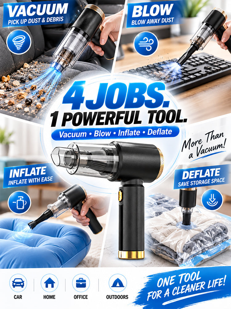 [32000pa suction power] High-power cordless vacuum cleaner