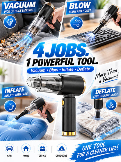 [32000pa suction power] High-power cordless vacuum cleaner